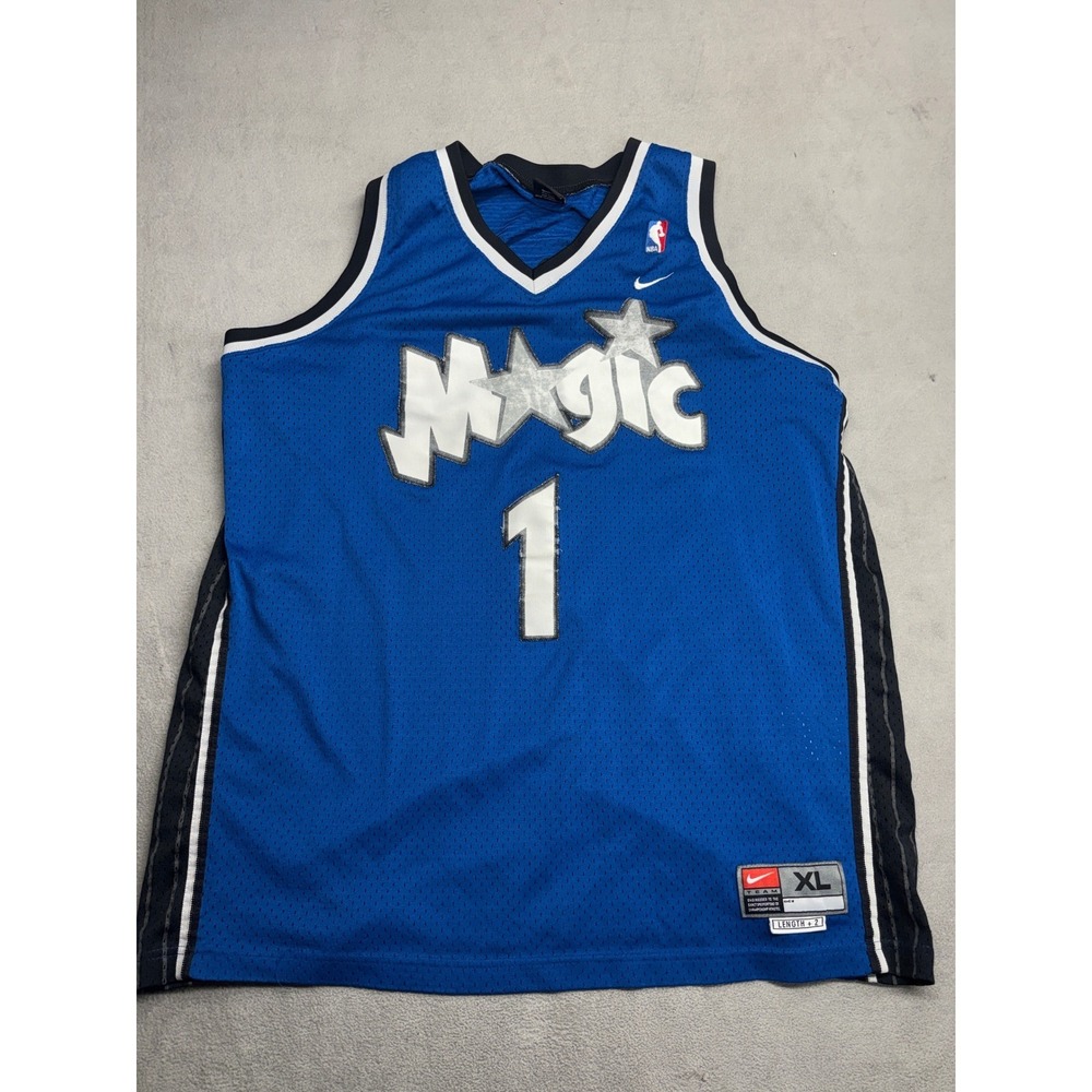 VTG Nike Orlando Magic Tracy McGrady 1 Jersey Blue XL Length +2 NBA Basketball